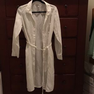 Boden white linen dress